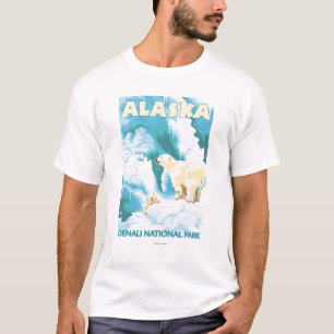 Eisbären u. CUB - Denali Nationalpark, Alaska T-Shirt