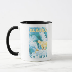 Eisbären u. CUB - Katmai, Alaska Tasse