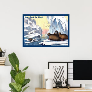 Eisbären, Walrus und Siegel Poster