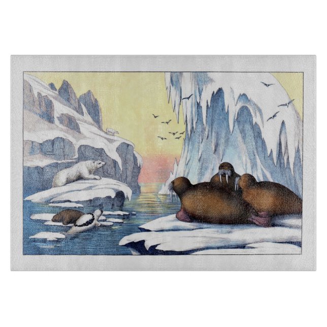 Eisbären, Walrus und Siegel Schneidebrett (Vorderseite)