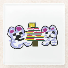 Eisbären Weihnachten Glasuntersetzer