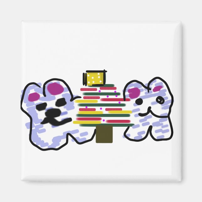 Eisbären Weihnachten Magnet (Vorne)
