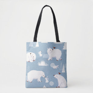 Eisbären Winter Vintage Tasche