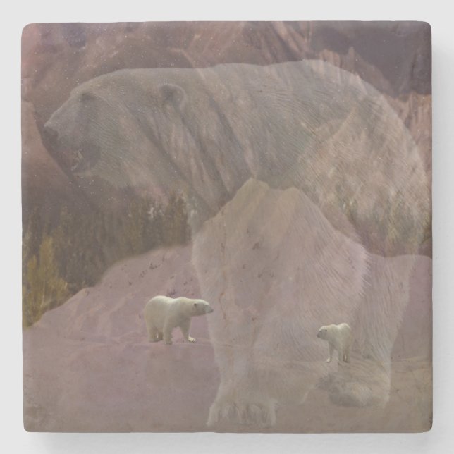 Eisbärenberg, Steinberg Untersetzer (Vorderseite)