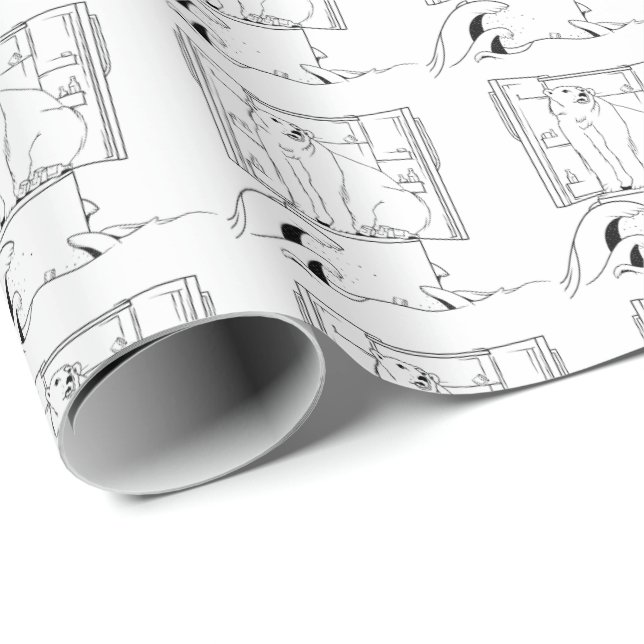 Eisbärenschmelze Geschenkpapier (Rolleneckpunkt)