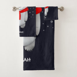 Eisbärenseeschnee Personalisiert Badhandtuch Set