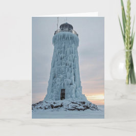 Eisbedeckter Leuchtturm Karte