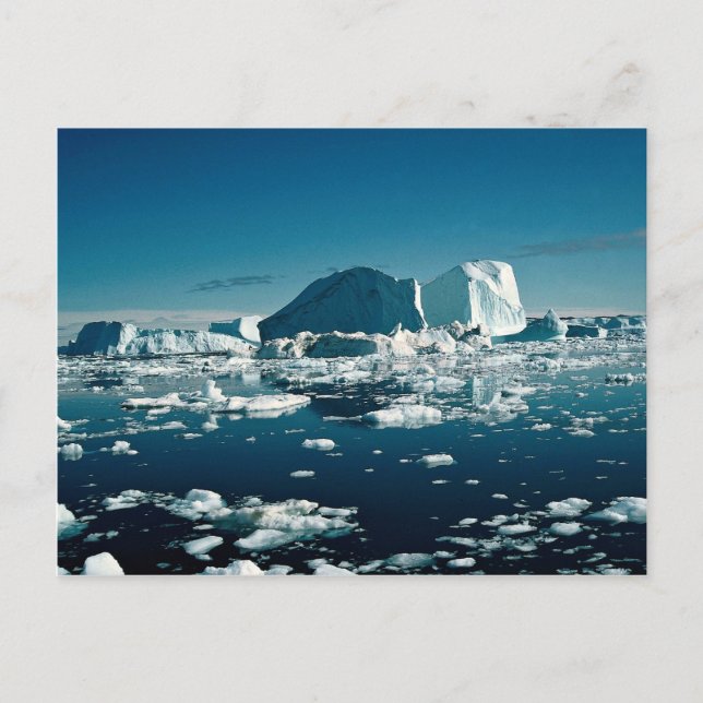 Eisberg, Grönland Winter Postkarte (Vorderseite)