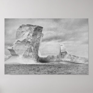 Eisberg Monochrome See Eisberg Antarktis Poster