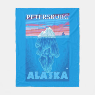 Eisberg-Querschnitt - Petersburg, Alaska Fleecedecke