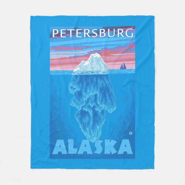 Eisberg-Querschnitt - Petersburg, Alaska Fleecedecke (Vorderseite)