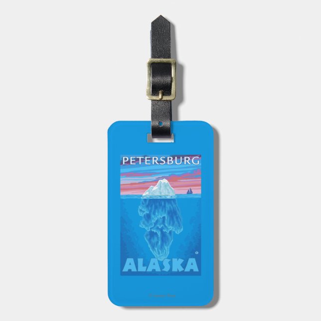 Eisberg-Querschnitt - Petersburg, Alaska Gepäckanhänger (Vorderseite vertikal)