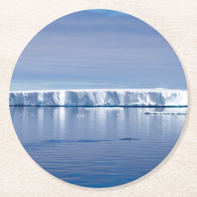 Eisberg Runder Pappuntersetzer (Vorderseite)
