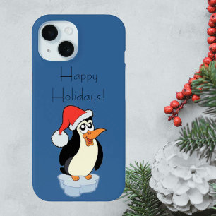 Eisberg schwimmender Pinguin Frohe Feiertage Case-Mate iPhone Hülle