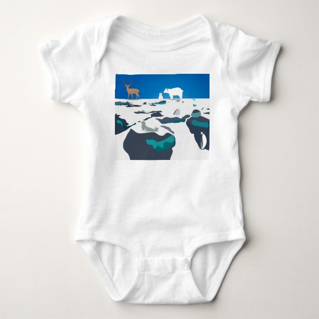 Eisberge in der Sonne Baby Strampler (Vorderseite)
