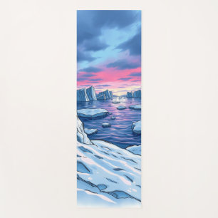 Eisberge in Weich-Rosa und Blau Yogamatte