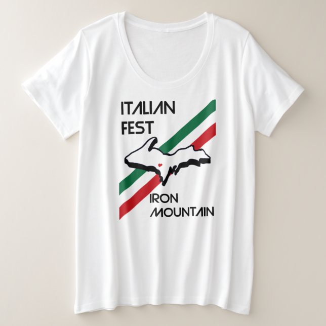 Eisberge Italienisches Fest plus T - Shirt (Design vorne)