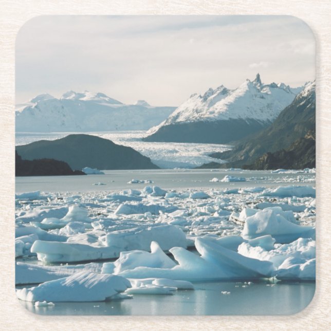 Eisberge Rechteckiger Pappuntersetzer (Vorderseite)