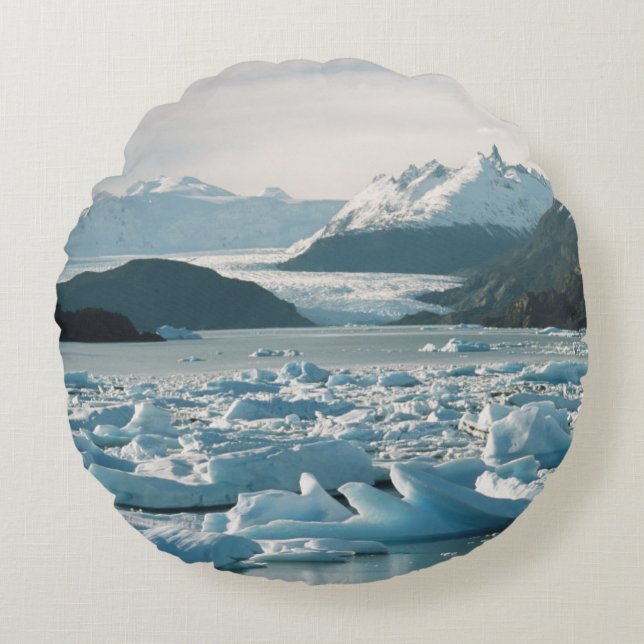 Eisberge Rundes Kissen (Vorderseite)
