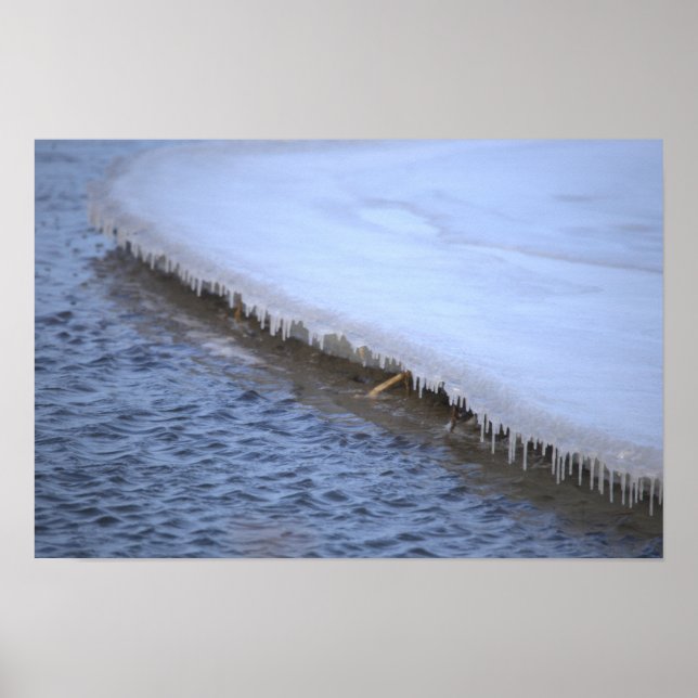 Eisbildung mit Wasser Poster (Vorne)