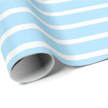 Eisblau, horizontal gestreift geschenkpapier<br><div class="desc">Weißes und blaues,  horizontales Streifenpapier</div>