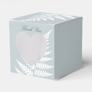 Eisblau Weiße Farn Herz Dankeschön Geschenkschachtel