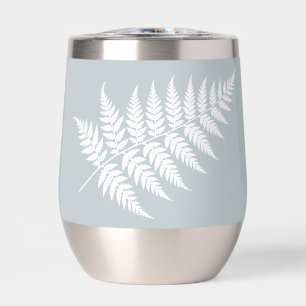 Eisblau Weiße Fern Elegant Silber