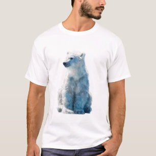 Eisblaue arktische Eisbären-Männer T-Shirt
