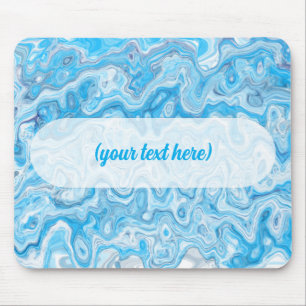 Eisblaue Gletscherblaue Marmortextur Abstrakte Flü Mousepad