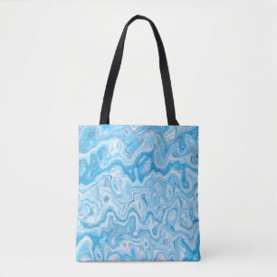 Eisblaue Gletscherblaue Marmortextur Abstrakte Flü Tasche