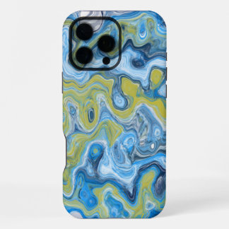 Eisblaue Grüne Farbige Abstrakte Marmortextur Li iPhone 16 Pro Max Hülle