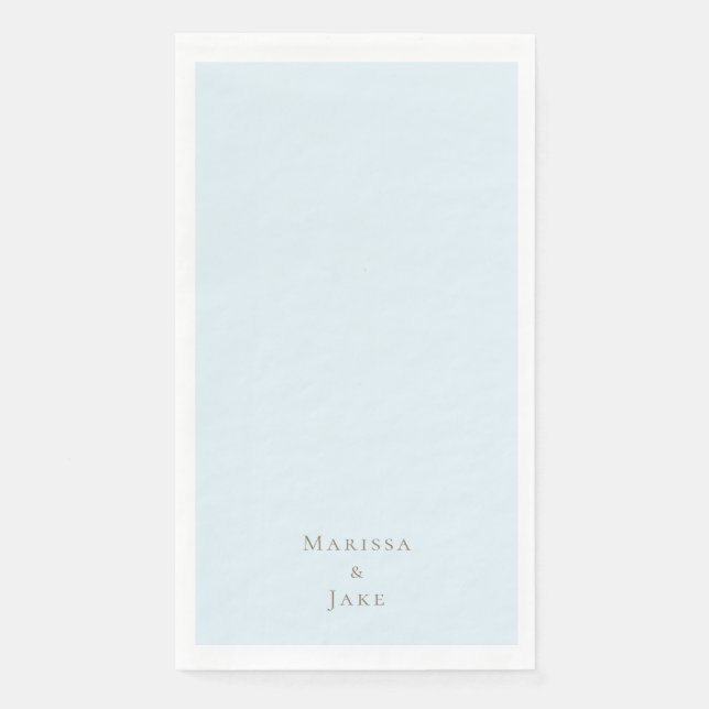 Eisblaue Hochzeit Serviette (Vorderseite)
