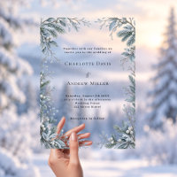 Eisblaue Winter-Botanik klare Luxus-Hochzeit