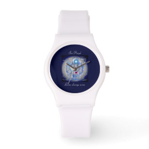 Eisblauer Engel Armbanduhr