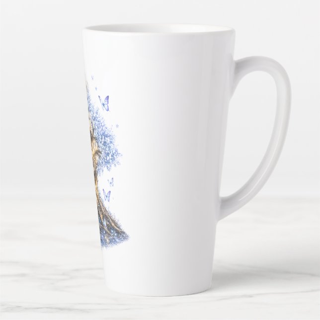 Eisblauer Mondbaum-Latte-Mug Milchtasse (Rechts)
