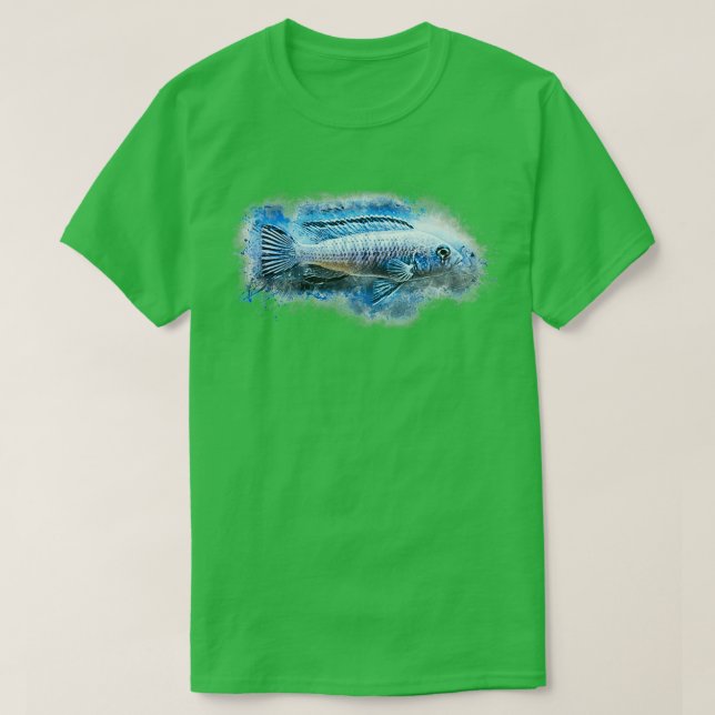 Eisblauer Mundbrooder Pseudotropheus socolofi T-Shirt (Design vorne)