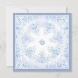Eisblauer Schneeflocken Einladung