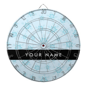 Eisblauer Schneeflocken, Ihr Name, Personalisieren Dartscheibe