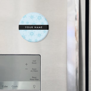Eisblauer Schneeflocken, Ihr Name, Personalisieren Magnet