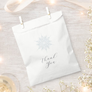 Eisblauer Schneeflocken Winter Hochzeit Gefälligke Geschenktütchen
