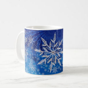 Eisblauer Weihnachtsstern Kaffeetasse