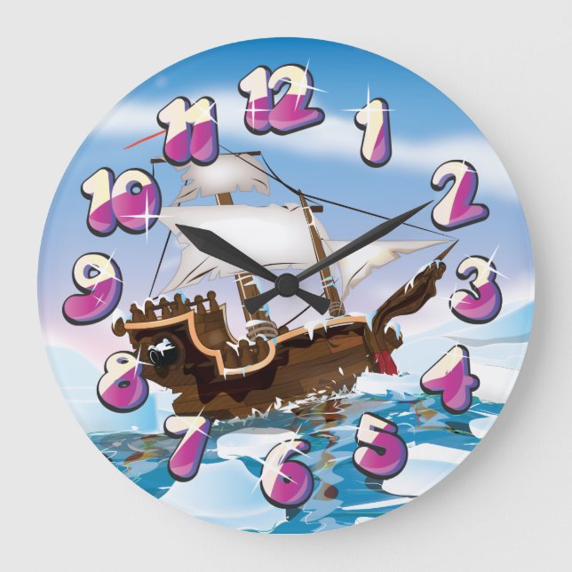 Eisbrecher Große Wanduhr (Vorderseite)