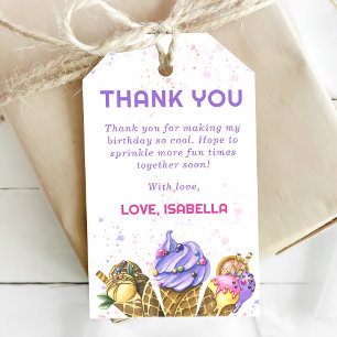 Eiscreme 1. Geburtstag Party Geschenkanhänger