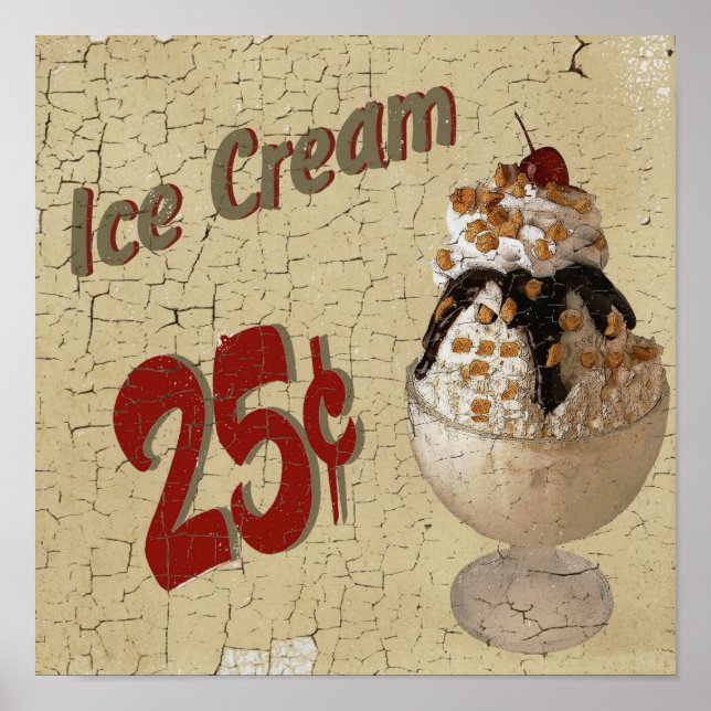 Eiscreme 25 Cent Poster (Vorne)