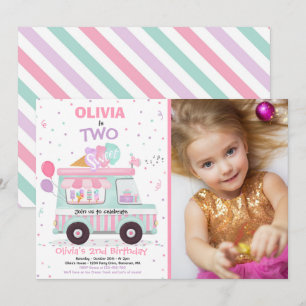 Eiscreme 2. Geburtstag 2. Geburtstag Eiskrem LKW I Einladung