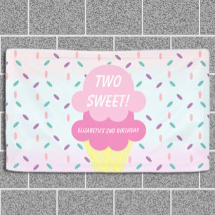 Eiscreme 2. Geburtstag Banner