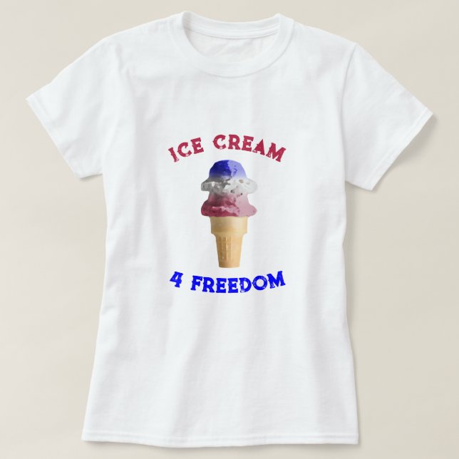 Eiscreme 4 Freiheit T-Shirt (Design vorne)