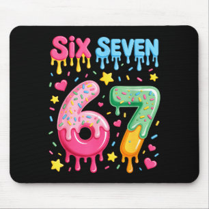 Eiscreme 67 Meme Lustig Six Seven Gen Alpha Slang Mousepad
