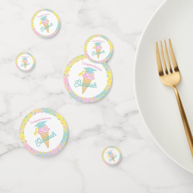 Eiscreme-Abschlussfeier Konfetti (Gruppe)