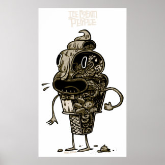 Eiscreme-Anatomie Poster